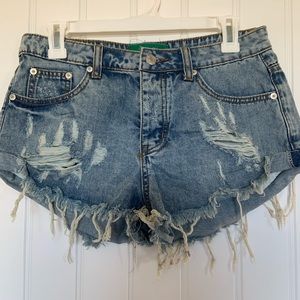 Denim shorts